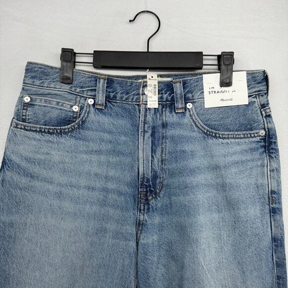 Madewell Jeans Men's 30x32 Blue The 1991 Loose Straight Faded Whisker NEW NWT - Picture 1 of 13